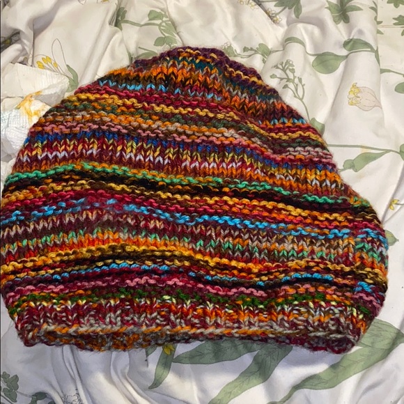 Hand knit in Czech hat and scarf. Multi-Color - Picture 2 of 7